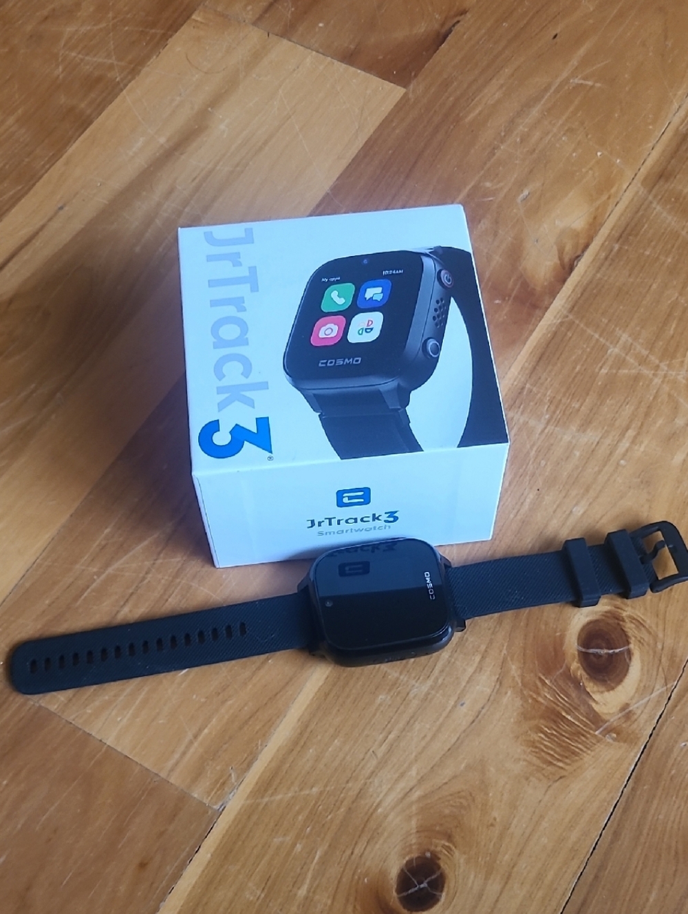 JrTrack3 Smartwatch - Black Silicone Band